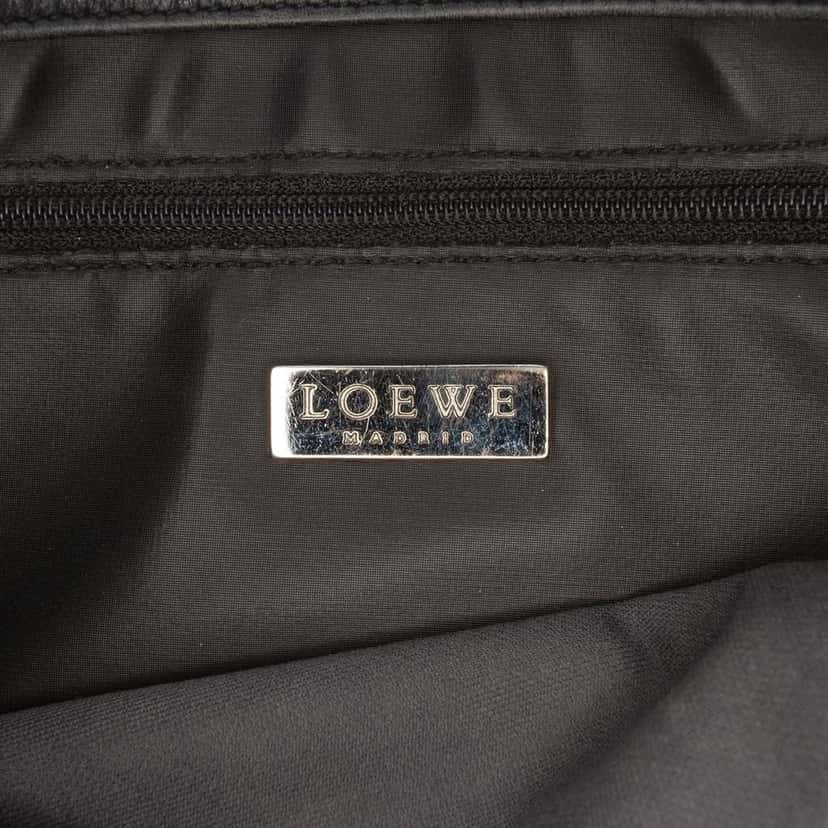Loewe Embossed Anagram Coated Canvas Repeat Crossbody Black Canvas Very good condition - Box View