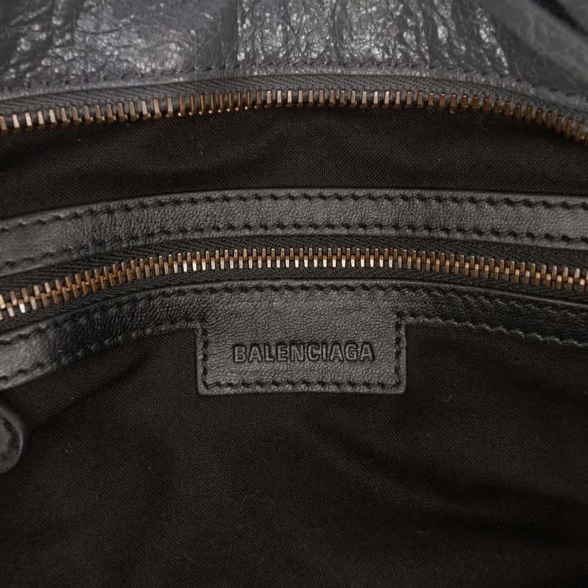 Balenciaga Small Lambskin Motocross Classic City Satchel Grey Leather Good condition - Box View