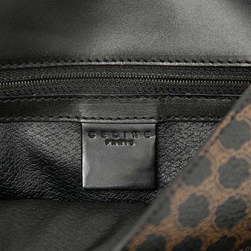 Celine Macadam Coated Canvas Shoulder Bag Brown Canvas Very good condition - Box View