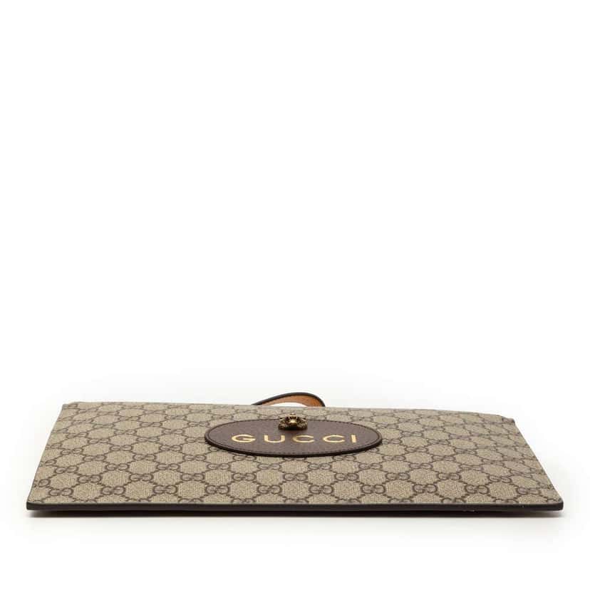 Gucci GG Supreme Neo Vintage Clutch Brown Canvas Good condition - Inside View