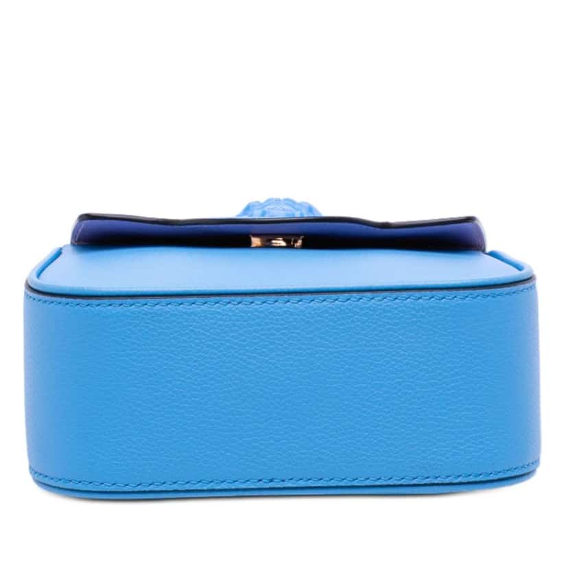 Versace Mini Leather La Medusa Satchel Blue Leather Very good condition - Inside View