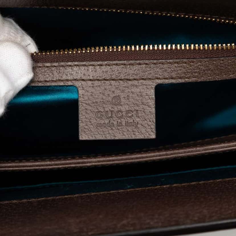 Gucci Medium GG Supreme Web Ophidia Chain Shoulder Bag Brown Canvas Very good condition - Box View