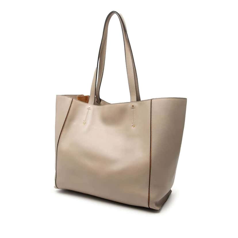 Chloé Large Leather Milo Shopping Tote Brown Leather Good condition - Back View