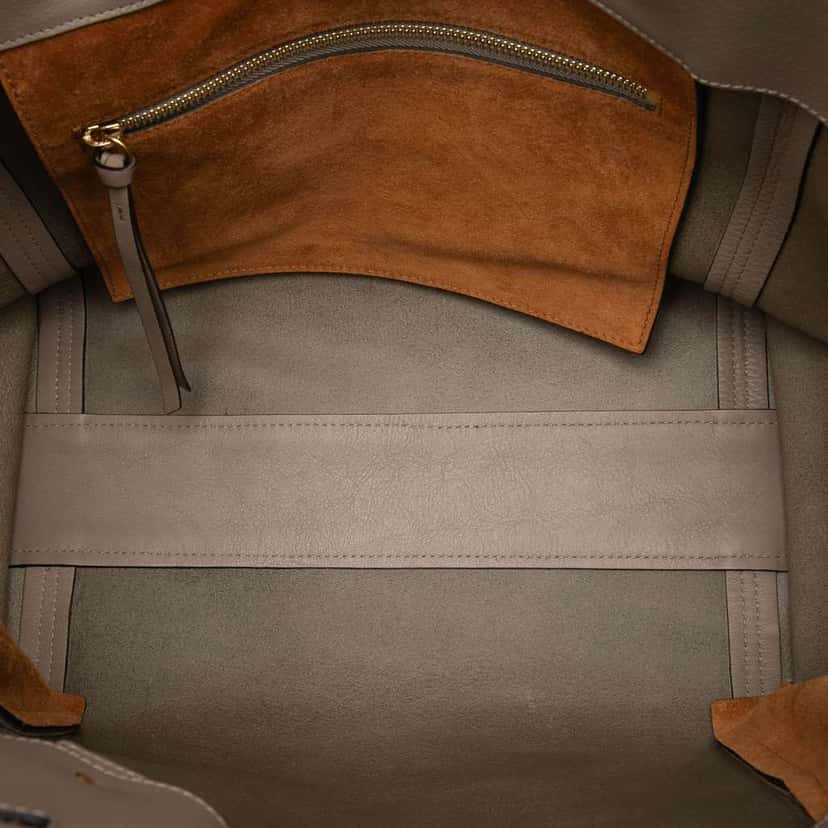 Chloé Large Leather Milo Shopping Tote Brown Leather Good condition - Model View