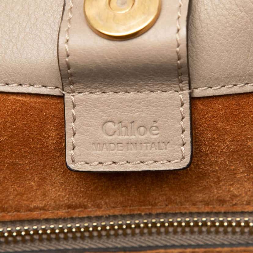 Chloé Large Leather Milo Shopping Tote Brown Leather Good condition - Box View