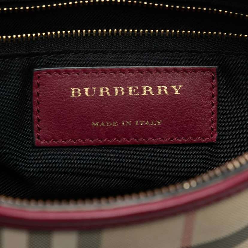 Burberry Haymarket Check Coated Canvas Chichester Crossbody Brown Canvas Very good condition - Box View