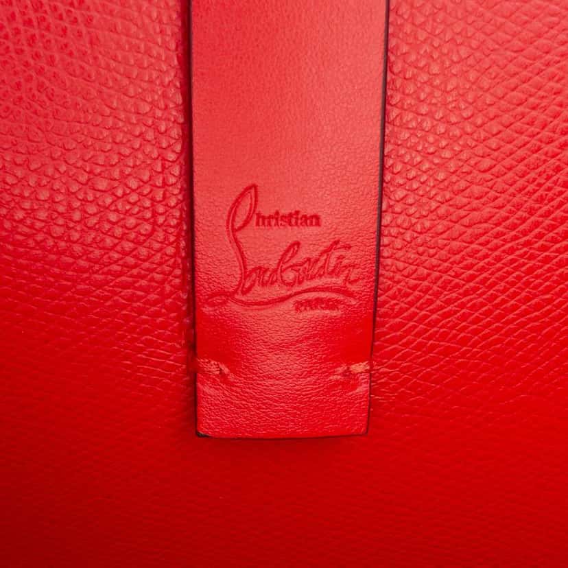 Christian Louboutin Patent Ginzana Print Cabata Tote Red Leather Good condition - Box View