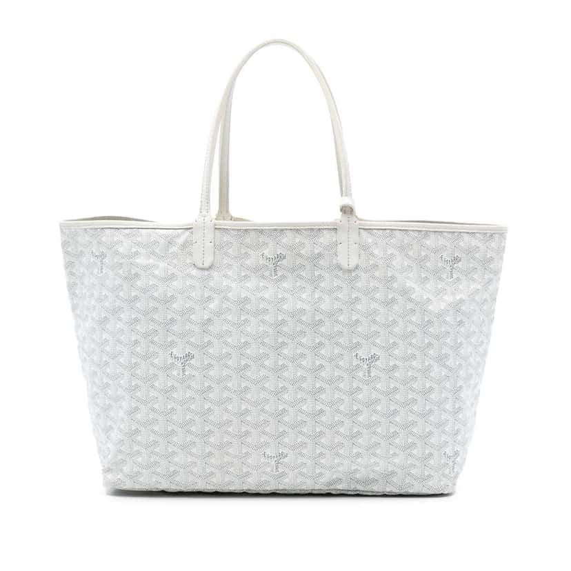 Goyard Goyardine Saint Louis PM White Canvas Good condition - Front View
