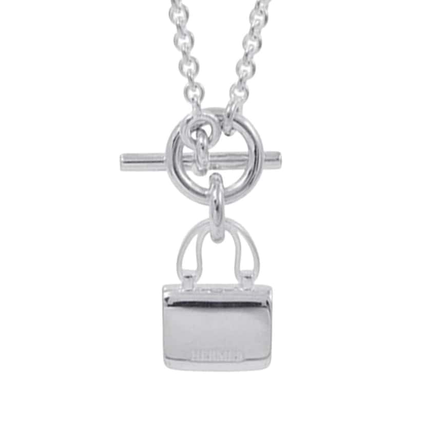 Hermès Sterling Silver Amulettes Constance Necklace Silver Silver Good condition - Back View