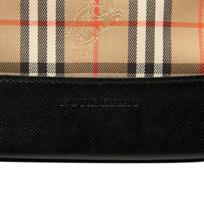 Burberry Haymarket Check Canvas Handbag Brown Canvas Good condition - Box View