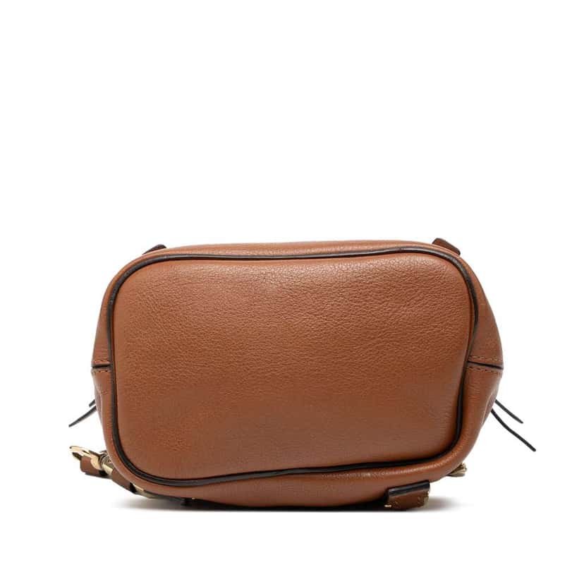 Chloé Mini Calfskin and Suede Faye Backpack Brown Leather Good condition - Inside View