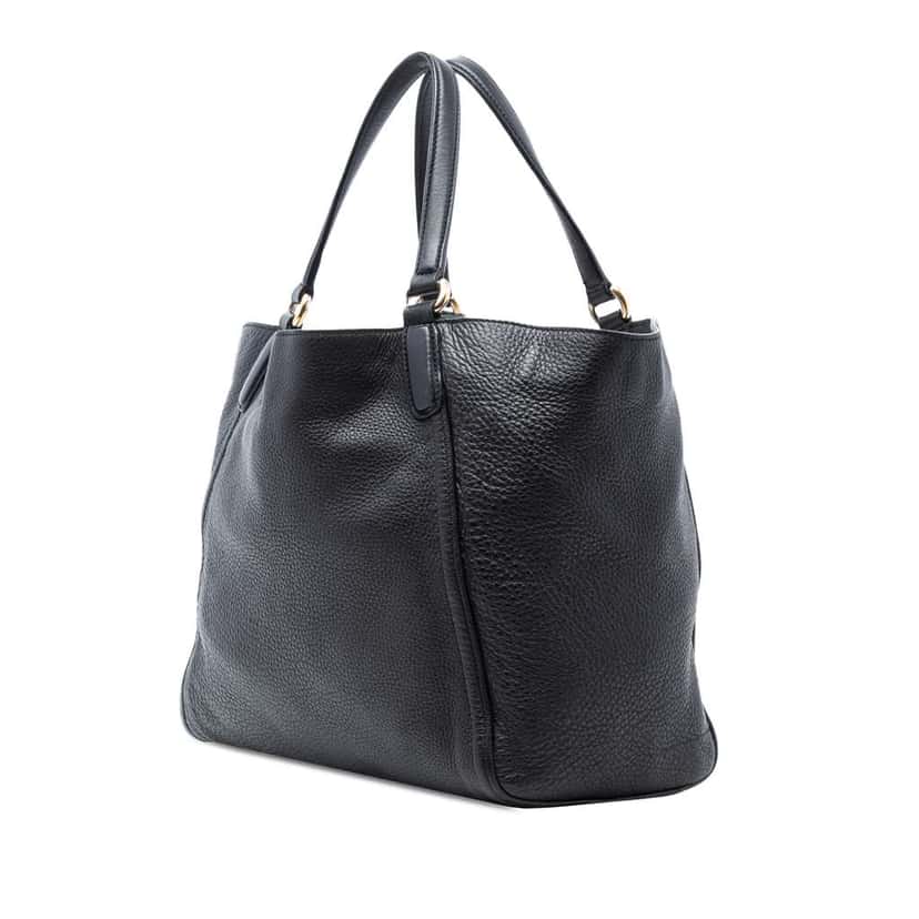 Gucci Medium Leather Soho Cellarius Tote Black Leather Good condition - Back View