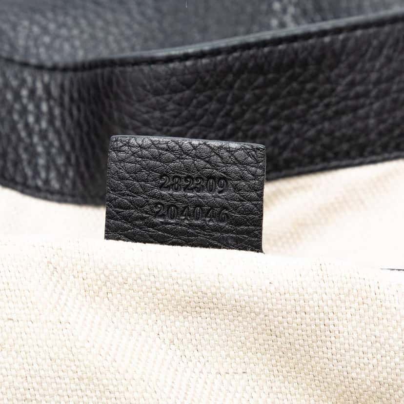 Gucci Medium Leather Soho Cellarius Tote Black Leather Good condition - Box View