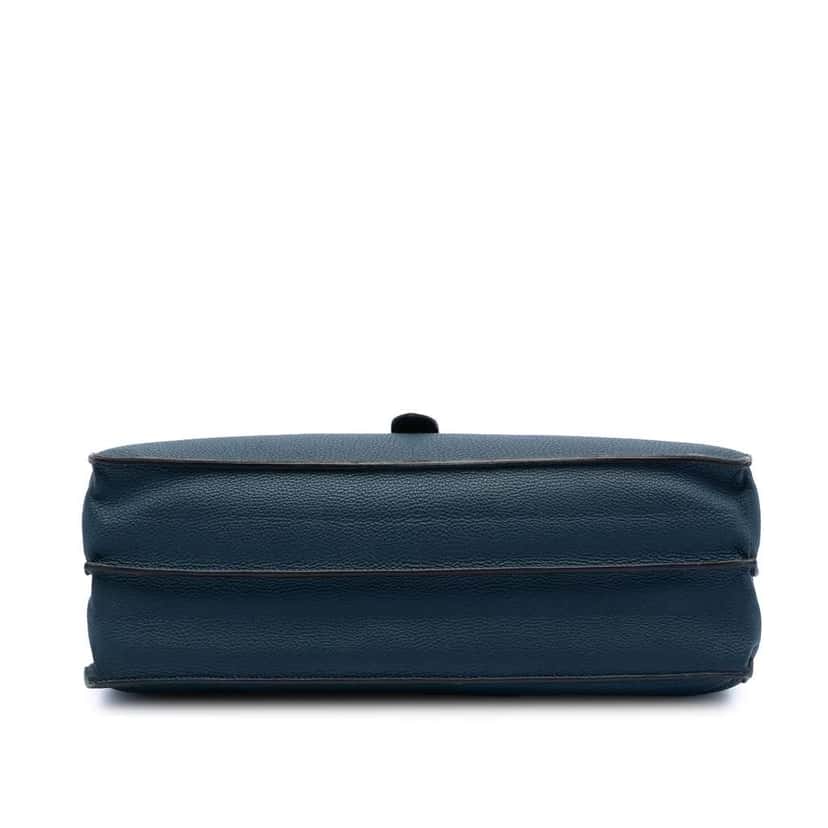 Hermès Togo Sac A Depeches 38 Blue Leather Good condition - Inside View