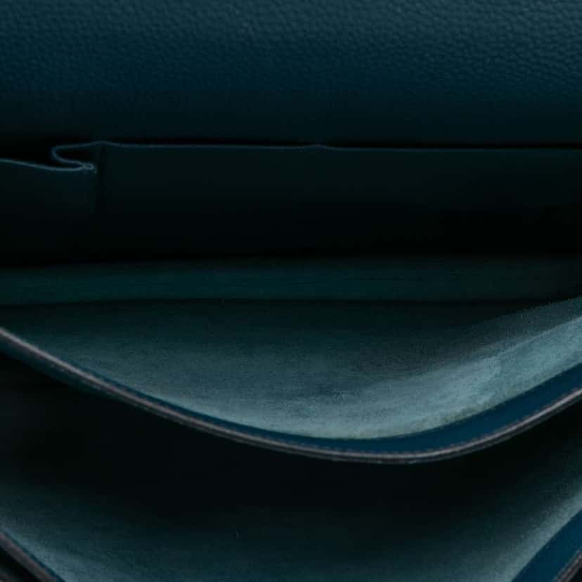 Hermès Togo Sac A Depeches 38 Blue Leather Good condition - Model View