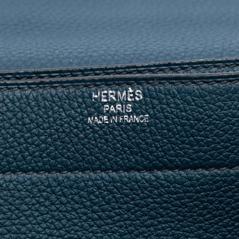 Hermès Togo Sac A Depeches 38 Blue Leather Good condition - Box View