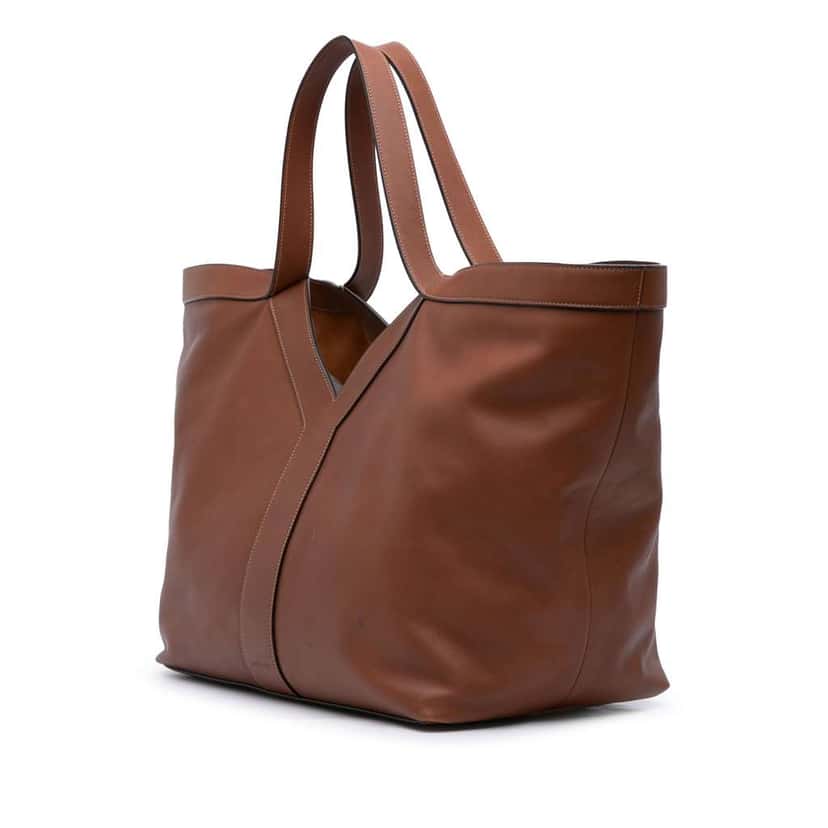 Saint Laurent Leather Y Tote Brown Leather Fair condition - Back View