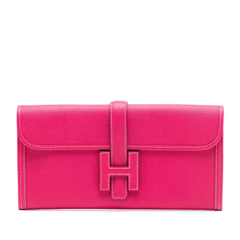 Hermès Swift Jige Elan 29 Pink Leather Good condition - Front View