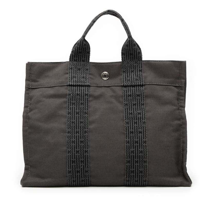 Hermès Canvas Herline PM Grey Canvas Good condition - Front View