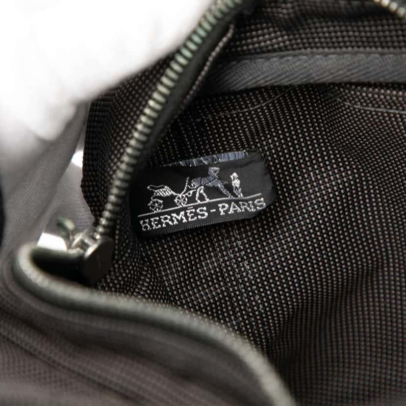 Hermès Canvas Herline PM Grey Canvas Good condition - Box View