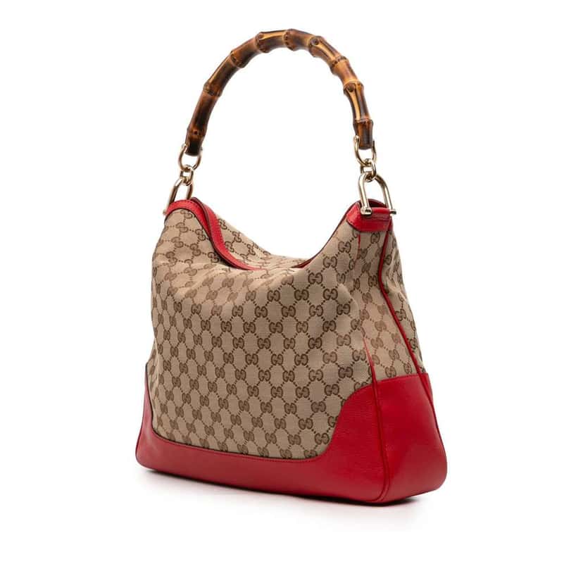 Gucci GG Canvas Bamboo Diana Satchel Brown Canvas Good condition - Back View