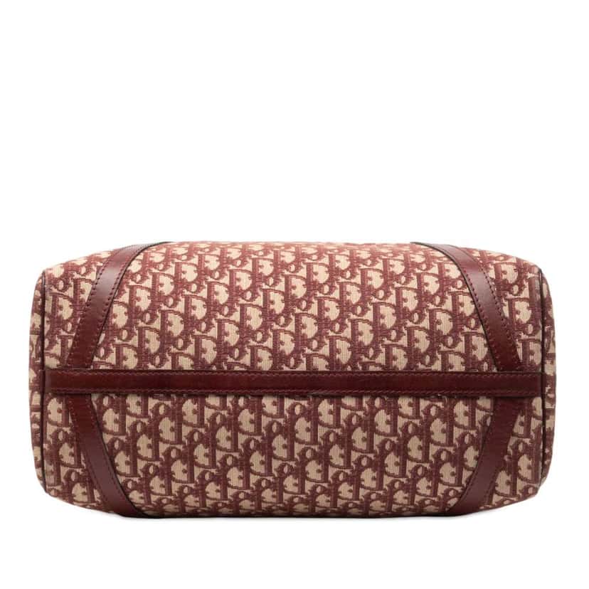 Dior Diorissimo Trotter Canvas Boston Bag Red Canvas Fair condition - Inside View