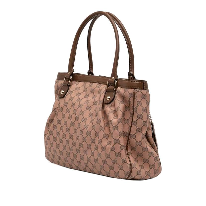 Gucci GG Canvas Sukey Tote Pink Canvas Good condition - Back View