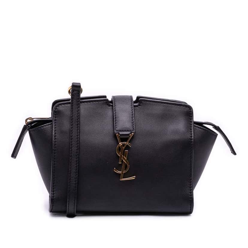 Saint Laurent Toy Leather Monogram Cabas Black Leather Very good condition - Front View