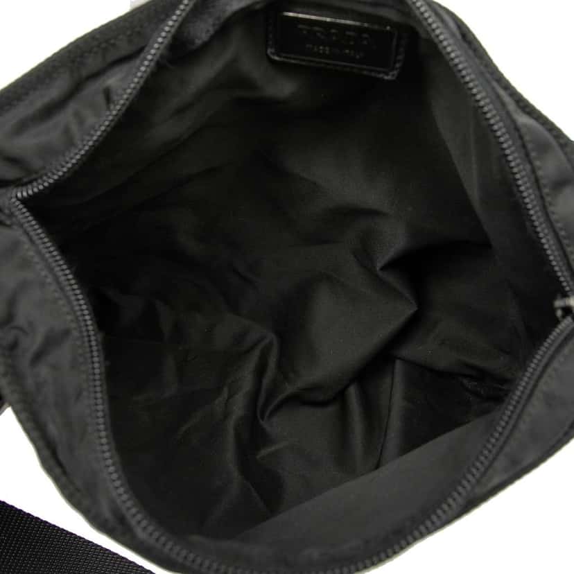 Prada Tessuto Zip Top Crossbody Black Good condition - Model View