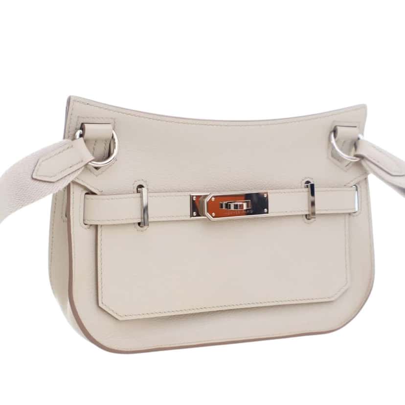 Hermès Mini Evercolor Jypsiere White Leather Very good condition - Back View