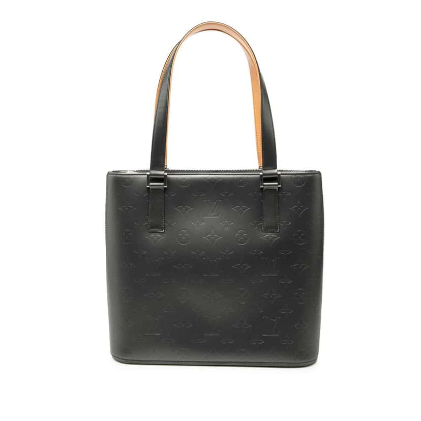 Louis Vuitton Monogram Mat Stockton Grey Leather Very good condition - Front View