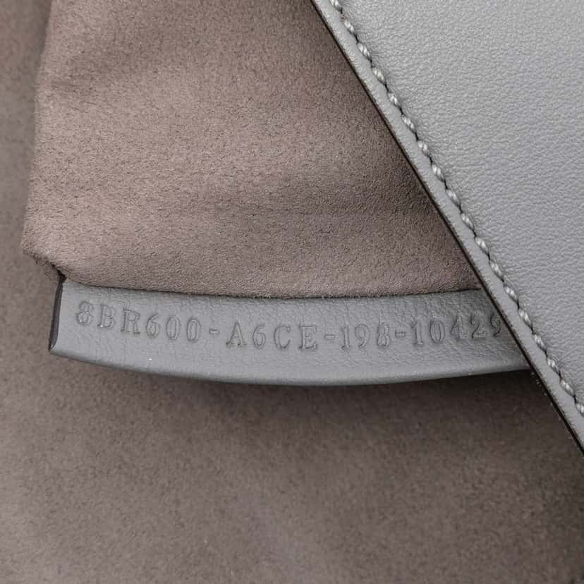 Fendi Vitello Grace FF 1974 Baguette Crossbody Grey Leather Very good condition - Box View