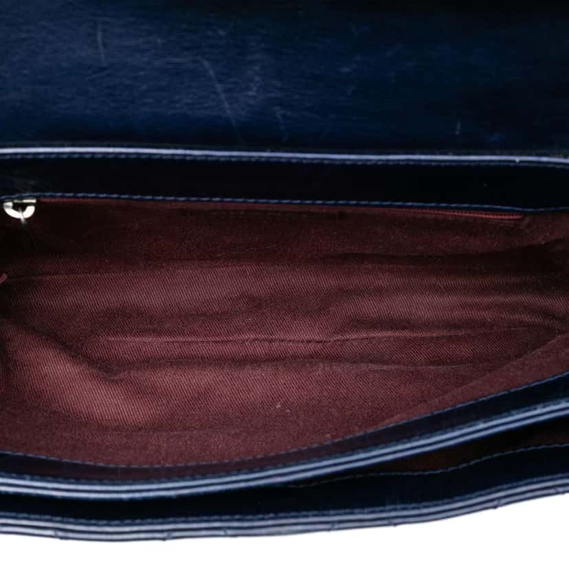 Chanel Medium Quilted Glazed Calfskin Perfect Edge Flap Blue Leather Good condition - Model View