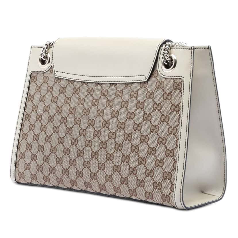 Gucci Large GG Canvas Emily Shoulder Bag Brown Canvas Good condition - Back View