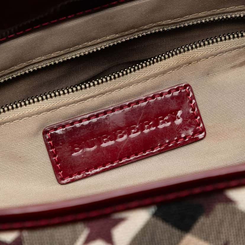 Burberry Medium Supernova Check Coated Canvas Star Nickie Tote Brown Canvas Good condition - Box View
