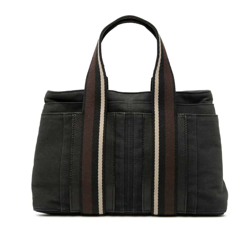 Hermès Canvas Sac Troca Horizontal PM Black Canvas Good condition - Front View