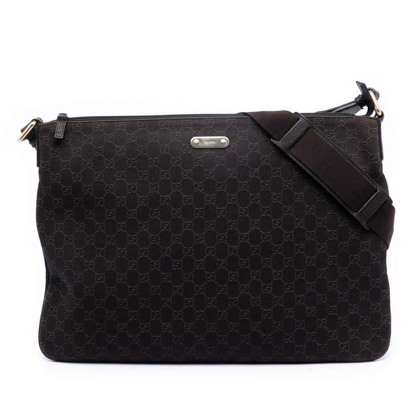 Gucci GG Denim Crossbody Brown Denim Very good condition - Front View