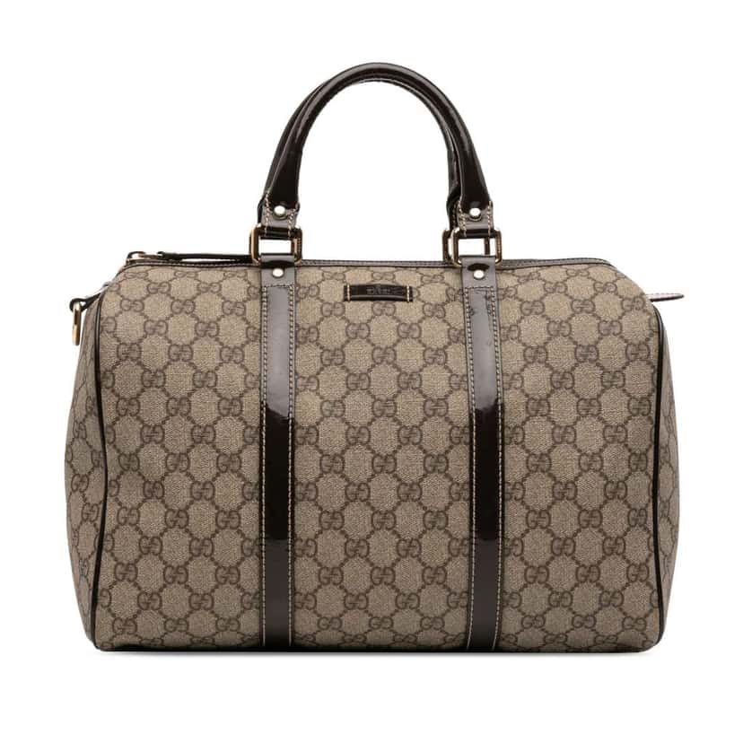 Gucci Medium GG Supreme Joy Boston Bag Brown Canvas Good condition - Front View