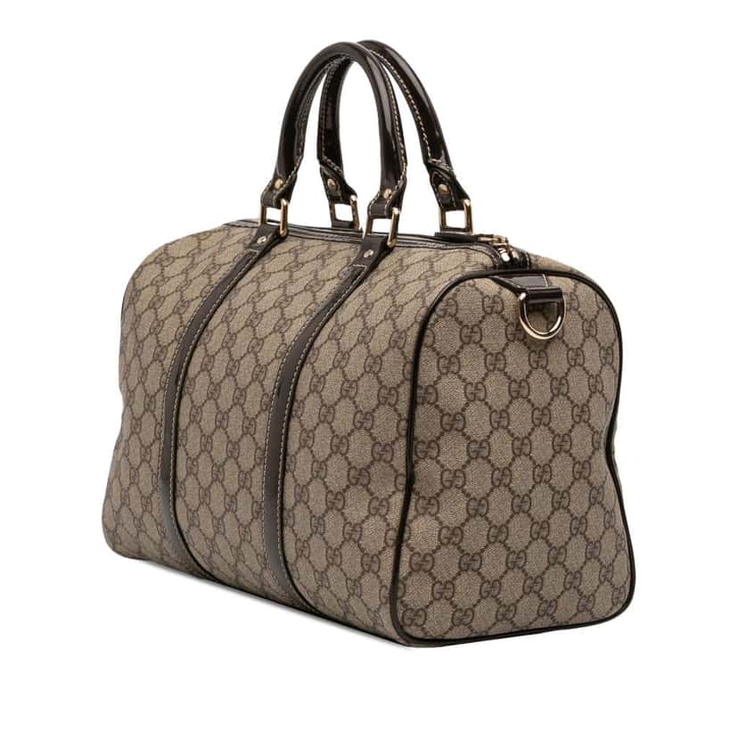 Gucci Medium GG Supreme Joy Boston Bag Brown Canvas Good condition - Back View