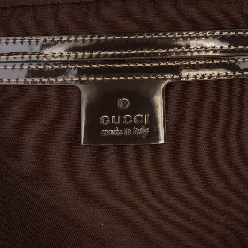 Gucci Medium GG Supreme Joy Boston Bag Brown Canvas Good condition - Box View
