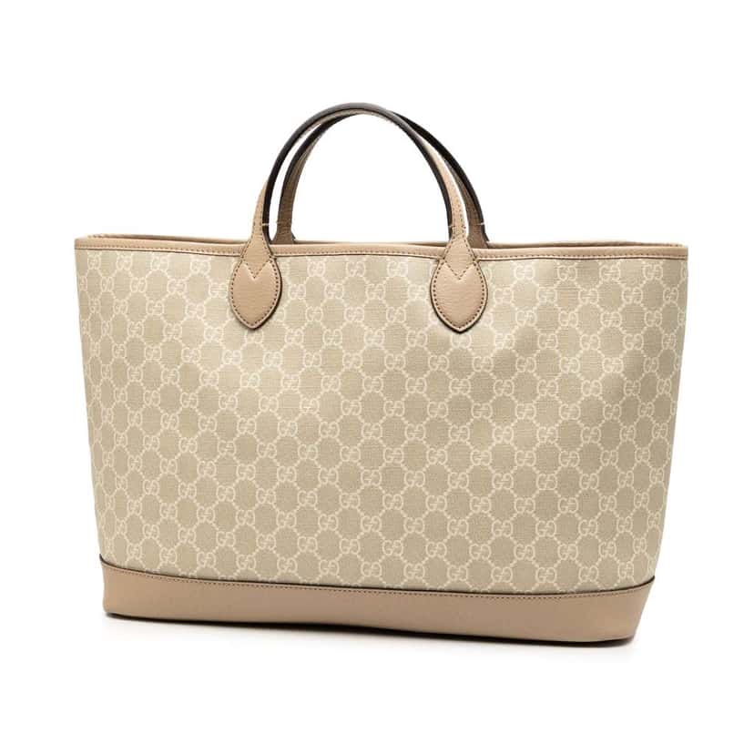 Gucci Medium GG Supreme Ophidia Tote Brown Canvas Good condition - Back View