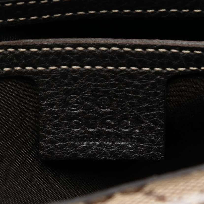 Gucci Medium GG Crystal Joy Boston Bag Brown Canvas Very good condition - Box View