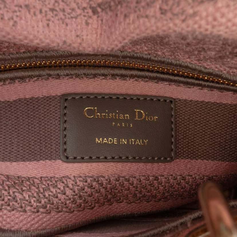 Dior Mini Embroidered Canvas Toile De Jouy Lady D Lite Pink Canvas Very good condition - Box View