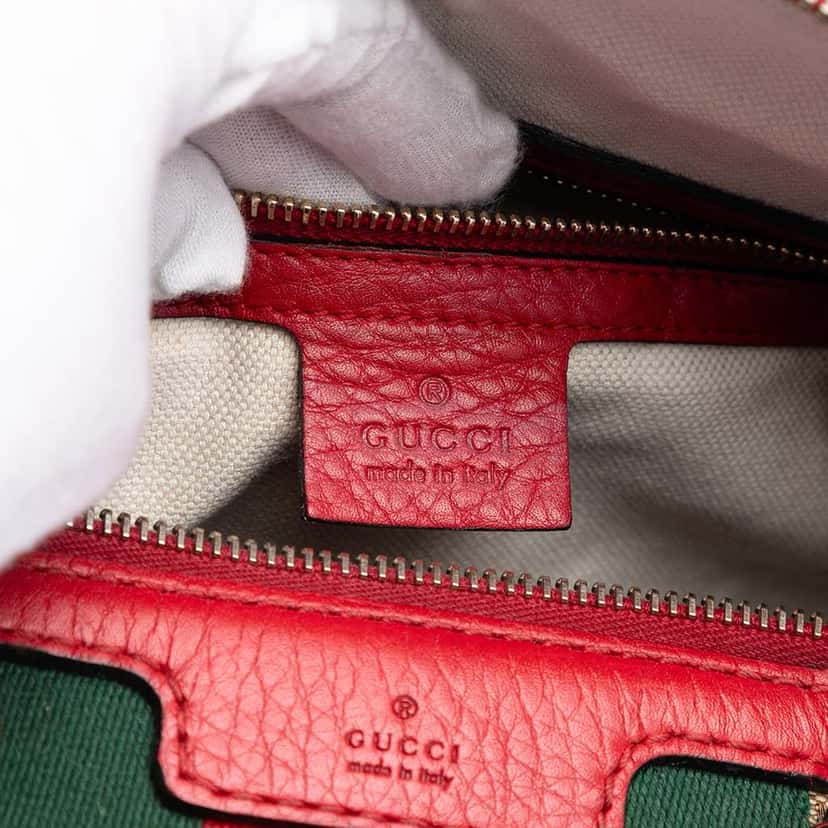 Gucci Medium GG Canvas Web Joy Boston Bag Brown Canvas Very good condition - Box View