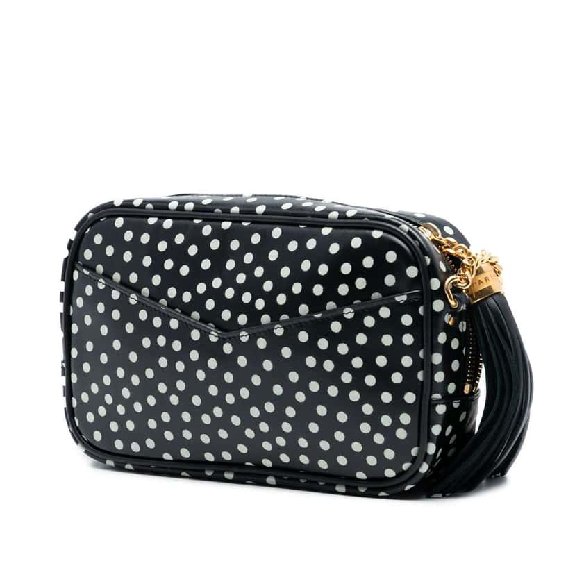 Saint Laurent Mini Calfskin Monogram Polka Dot Lou Camera Bag Black Leather Good condition - Back View