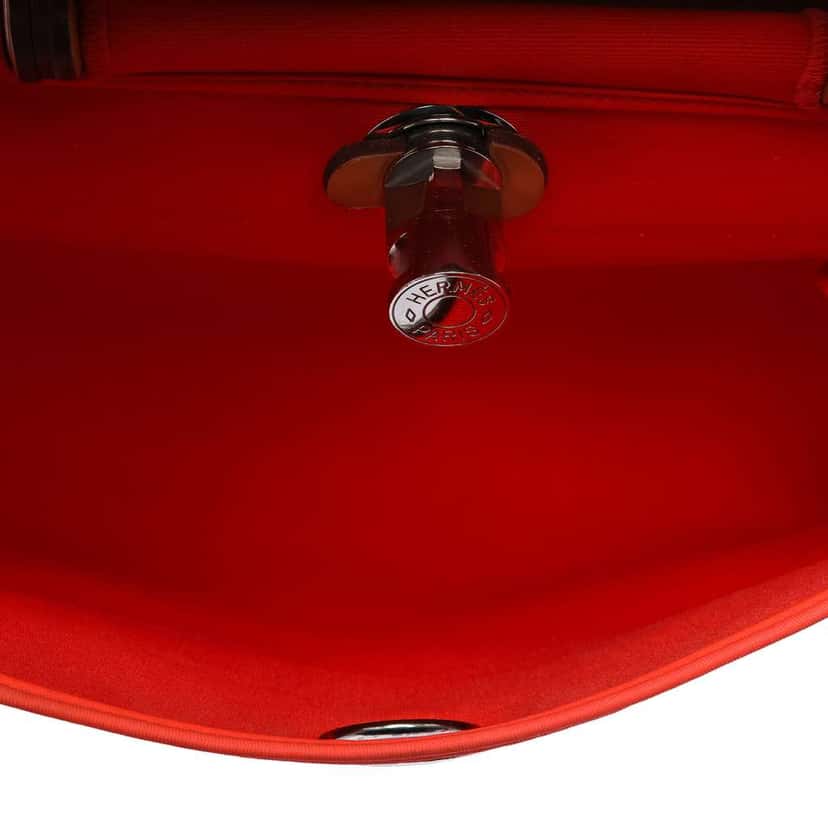 Hermès Toile Herbag Zip 31 Orange Canvas Good condition - Model View