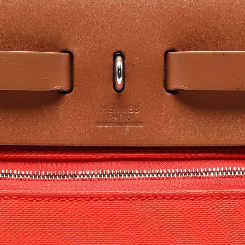 Hermès Toile Herbag Zip 31 Orange Canvas Good condition - Box View