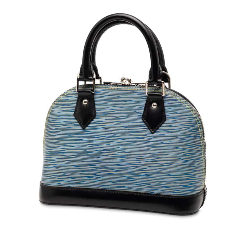Louis Vuitton Epi Denim Alma BB Blue Leather Very good condition - Back View