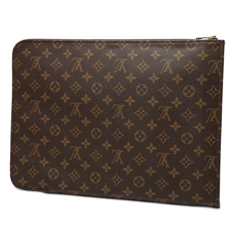 Louis Vuitton Monogram Poche Documents Portfolio Brown Good condition - Back View