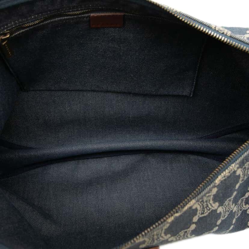 Celine Macadam Denim Crossbody Blue Denim Good condition - Model View